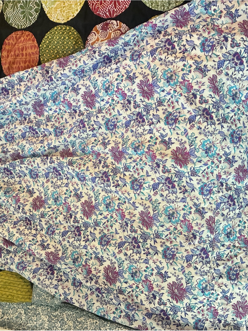 J. Crew Floral Mini Skirt in White with Blue and Purple Flowers